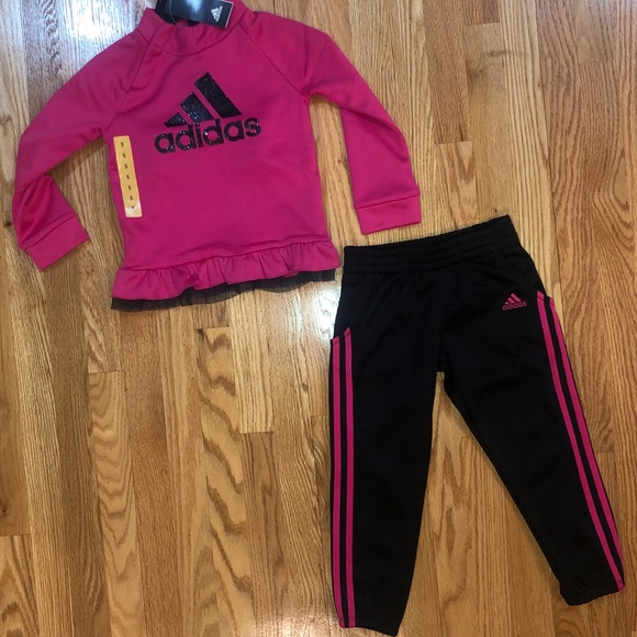 adidas girls track suit